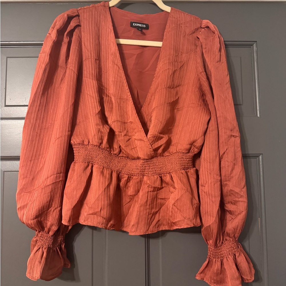 Express Women's Terracotta Blouse
